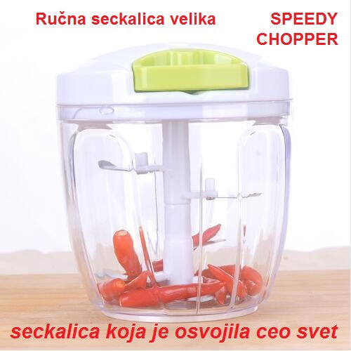 Ručna seckalica 800 ml sa 3 noža i dodatkom za mućenje – slika 6
