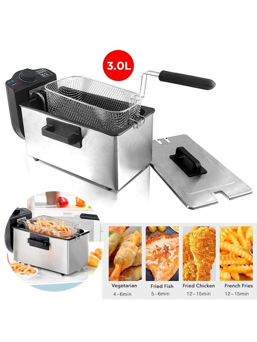 Sokany friteza WJ-800 — 2000 W, zapremina 3 L - slika 1