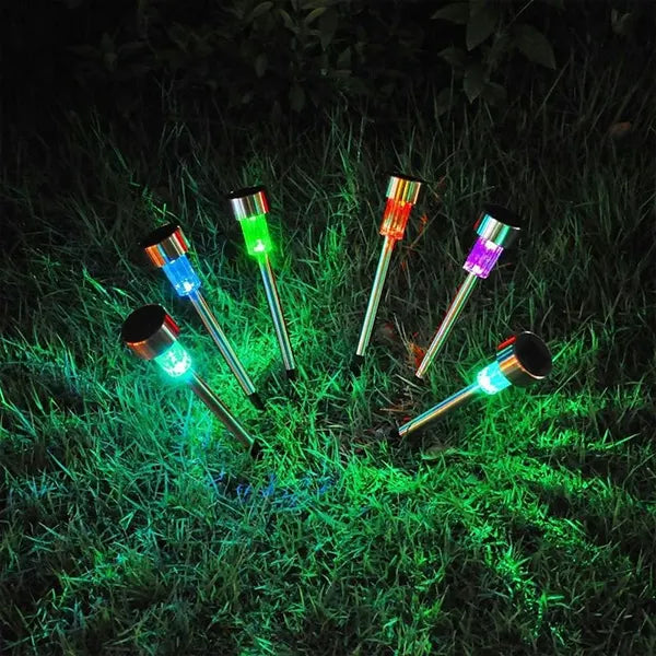 Solarne lampe inox – set od 10 komada, menjaju boje – slika 3