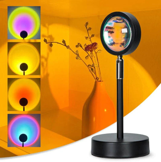Sunset Lampa Projektor RGB 16 Boja - Dekorativna LED Lampa sa Daljinskim