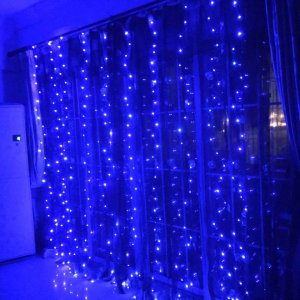 LED svetlosna zavesa 3x3 m – plava