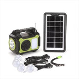 Solarni sistem sa 3 sijalice, USB izlazima i radiom