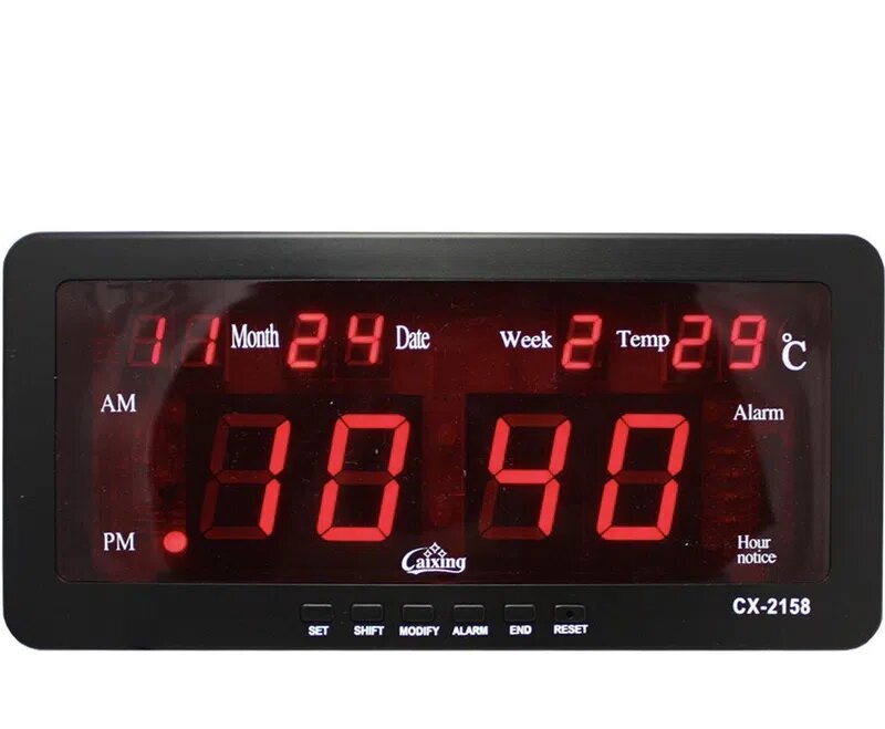 LED stoni digitalni sat CX-2158 sa alarmom i termometrom