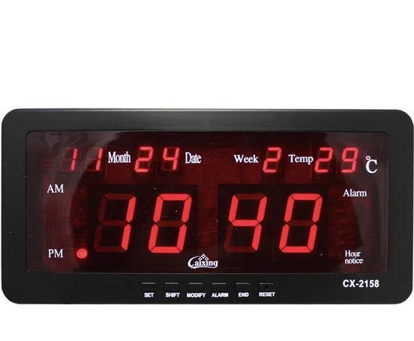 LED stoni digitalni sat CX-2158 sa alarmom i termometrom